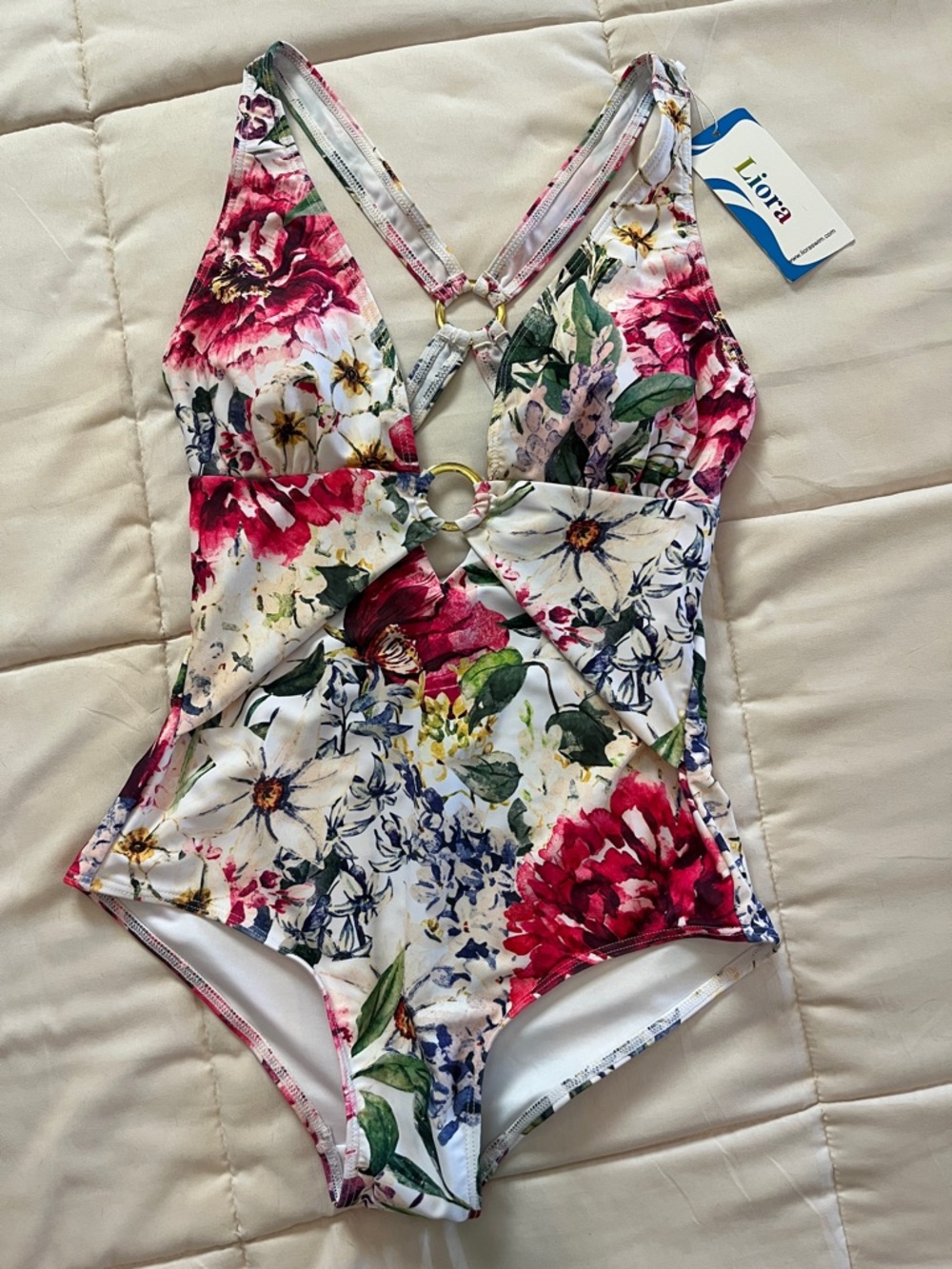 One Piece Floral Swimsuit by ~Liora Size 8